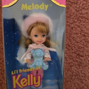 Vintage 1996 Melody MIB Little Friends Of Kelly #16058, #16003, Pink,white